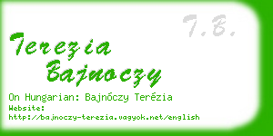terezia bajnoczy business card