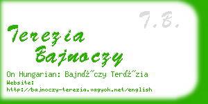 terezia bajnoczy business card